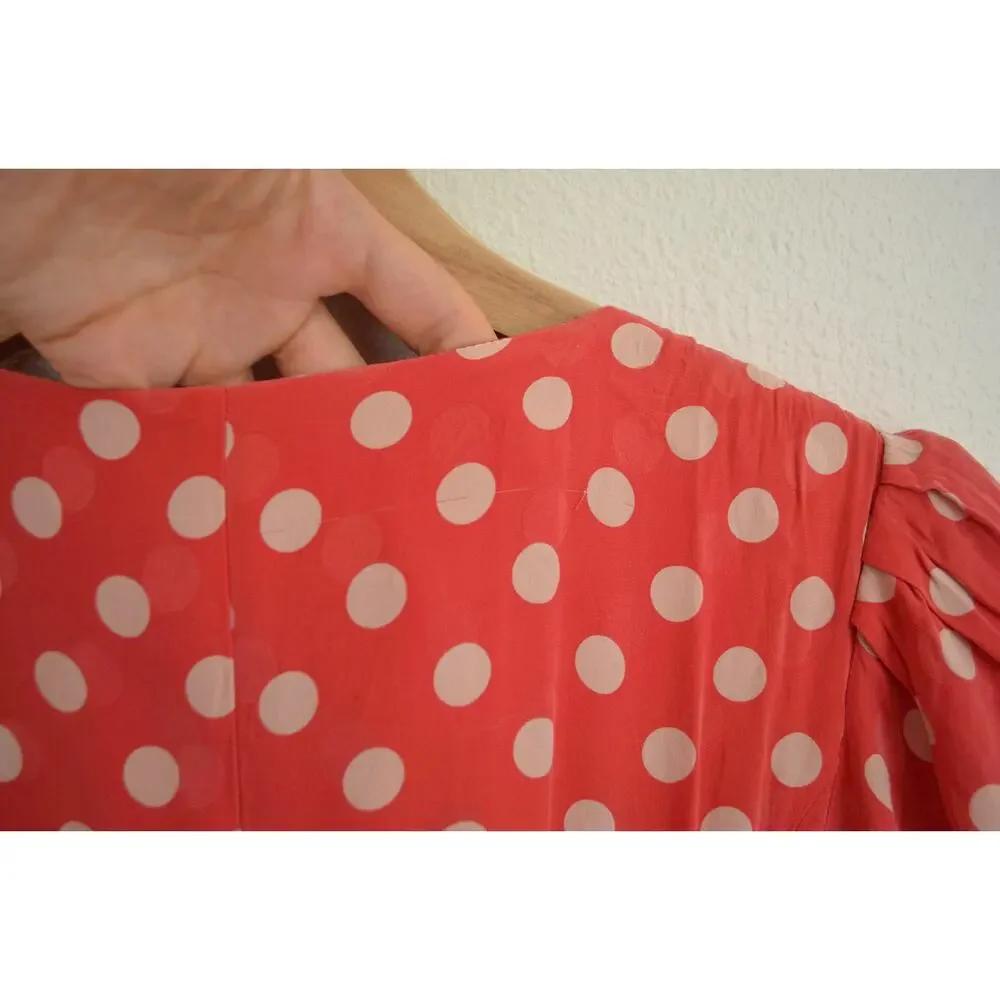 Ronny Kobo x Anthropologie Anna Red Polka Dot Mini Dress Size XS - Picture 10 of 10